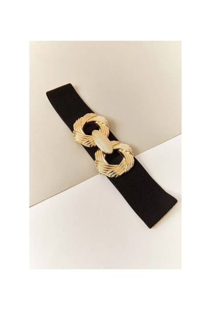 Kadın Burgu Tokalı Lastikli Kemer