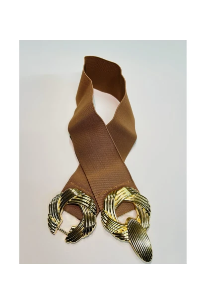 Kadın Burgu Tokalı Lastikli Kemer