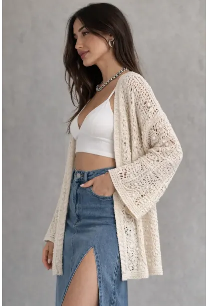 Kadın Desenli Örgü Hırka