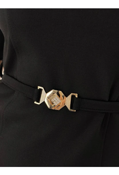 Kadın Kemerli Kalem Elbise