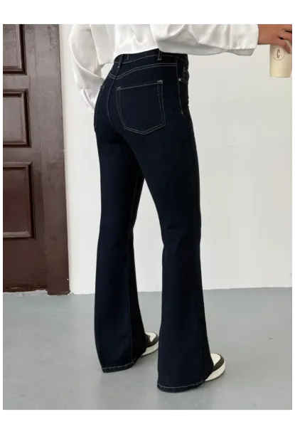 Likralı İspanyol Flare Jeans