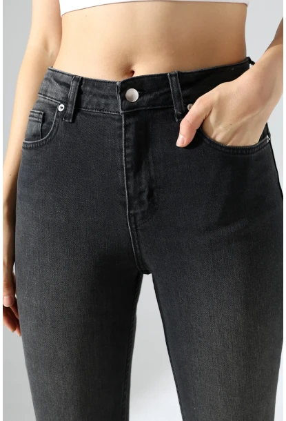 Yüksek Bel Siyah Skinny Fit Jean Pantolon