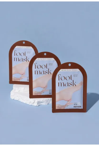 PRETTYSKIN Bliss Rich Renew Foot Mask 16 ml | Nemlendirici Ayak Bakım Maskesi 3lü Set