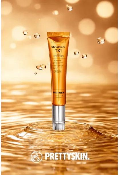 PRETTYSKIN Glutathione TX1 Vita Eye Cream 20 g | Soğutucu Titreşimli Aplikatör Aydınlatıcı ve Kırışıklık Karşıtı Göz Çevresi Kremi