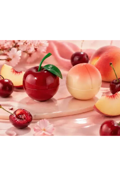 PRETTYSKIN Peach Lip Balm  & Cherry Lip Balm 9g