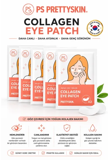 PS PRETTYSKIN Collagen Eye Patch  | Kolajen Göz Altı Maskesi 5li Set