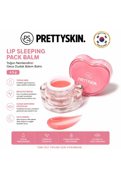 PS PRETTYSKIN Lip Sleeping Pack Balm 6.5 g | Nemlendirici Dudak Bakım Balmı