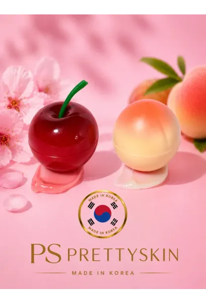 PS PRETTYSKIN Peach Lip Balm  & Cherry Lip Balm 9g