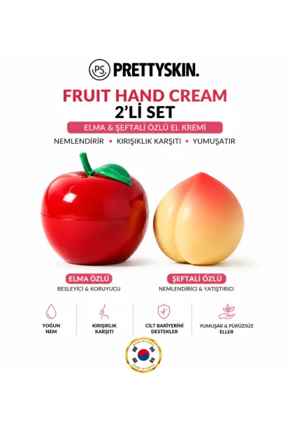 PS PRETTYSKIN Şeftali Hand Cream & Elma Hand Cream