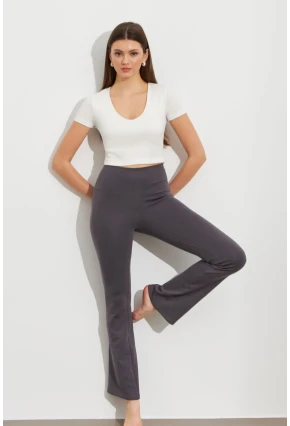 Kadın Antrasit İspanyol Paça Tayt ATS60