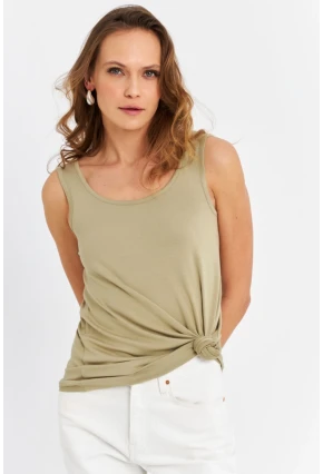 Kadın Çağla Yeşili Salaş Atlet AAN100