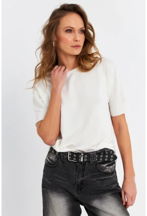 Kadın Ekru Basic Bluz RSP863