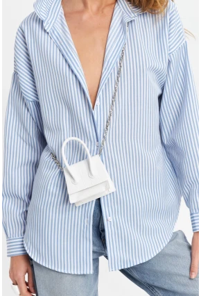 Kadın Ekru Zincir Askılı Mikro Çanta BE459