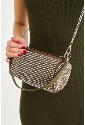 Kadın Haki Silindir Omuz Çantası FİR104