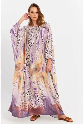 Kadın Multi İpek Kaftan Elbise MALO4010