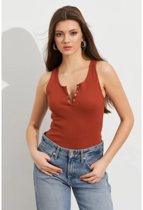 Kadın Tarçın Patlı Kaşkorse Bluz MK02