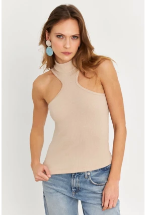 Kadın Taş Halter Yaka Kaşkorse Bluz EY1454