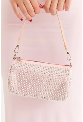Kadın Toz-Pembe Silindir Omuz Çantası FİR104