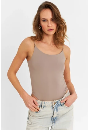 Kadın Vizon Çıtçıtlı Body ZH129