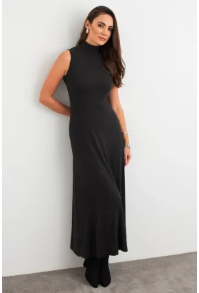 Kadın Antrasit Basic Midi Elbise EY3019