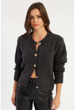 Kadın Antrasit Hırka YV285