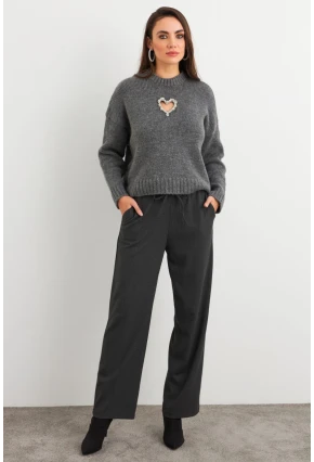 Kadın Antrasit Pantolon ELA6647