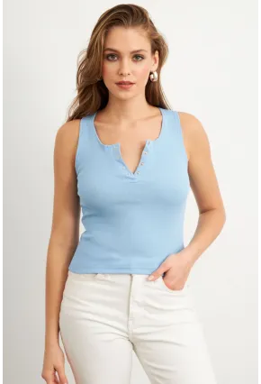 Kadın Bebe Mavi Patlı Kaşkorse Bluz MK02