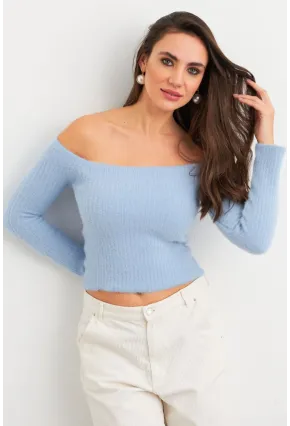 Kadın Bebe Mavi Yumuşak Dokulu Bluz SE7