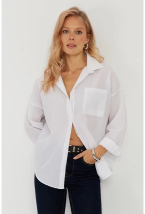 Kadın Beyaz Basic Gömlek ZER403