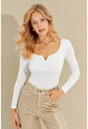 Kadın Beyaz Bluz CY436