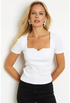Kadın Beyaz Kaşkorse Bluz AYD325