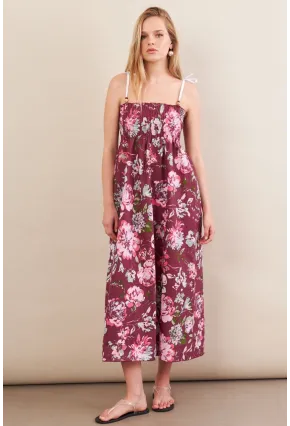 Kadın Bordo Askılı Gipeli Midi Elbise OR500