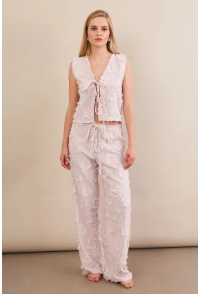 Kadın Bordo Çizgili Püsküllü Alt Üst Takım MOD2517