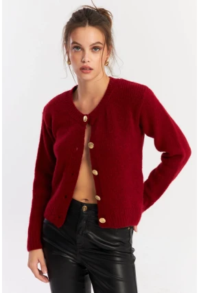 Kadın Bordo Hırka YV285