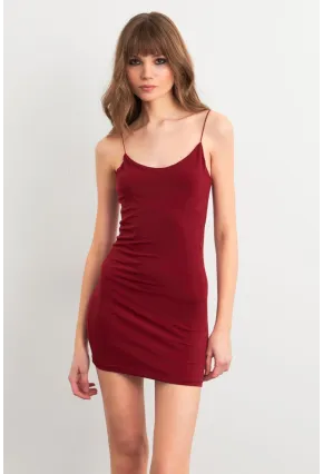 Kadın Bordo Maxi Elbise MEN2059