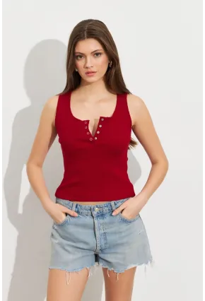 Kadın Bordo Patlı Kaşkorse Bluz MK02