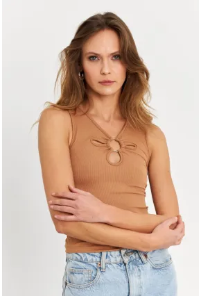 Kadın Camel Önü Pencereli Atlet MK29