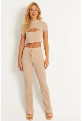 Kadın Camel Pencereli Takım XL2017