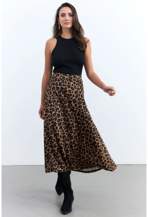 Kadın Camel-Siyah Çan Etek LON3005