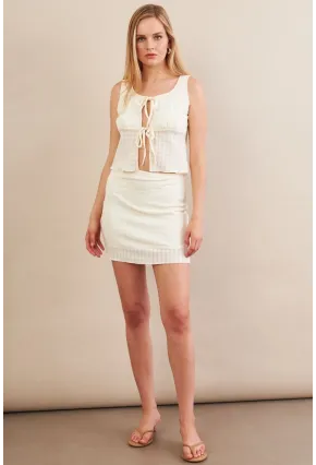 Kadın Ekru Alt Üst Etek Takım EV114