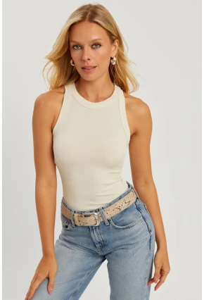 Kadın Ekru Fitilli Bluz AYD317