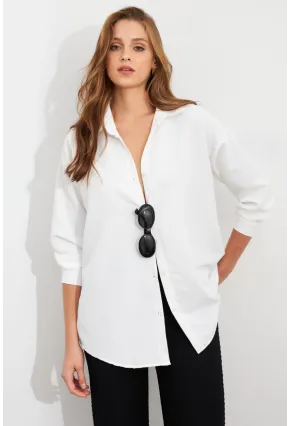 Kadın Ekru Gömlek Q1100