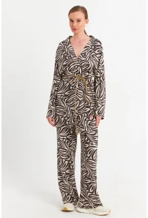 Kadın Ekru-Kahve Alt Üst Takım MGÇ202