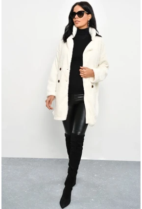 Kadın Ekru Peluş Kaban DA32