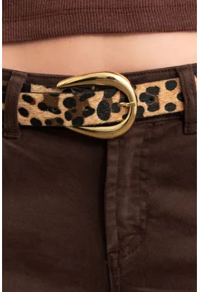 Kadın Gold Rengi Desenli Kemer BE710