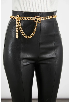 Kadın Gold Rengi Zincir Kemer BE594