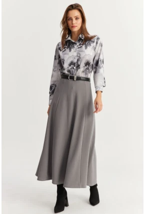 Kadın Gri Çan Etek MLON3005