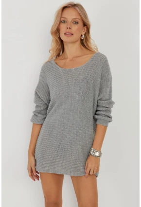 Kadın Gri Triko Kazak SMT223
