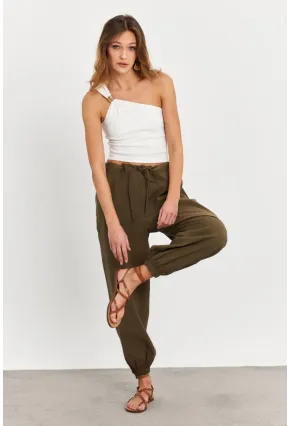 Kadın Haki Kubra Şalvar Pantolon GÇ900