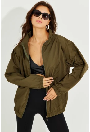 Kadın Haki Mevsimlik İnce Yağmurluk MEN2005